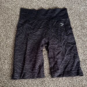 Gymshark Black Patterned Biker Gym Shorts